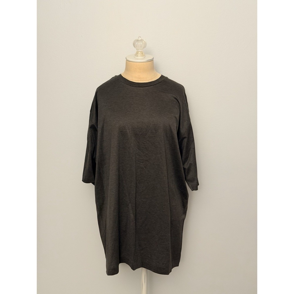Ermenegildo Zegna T Shirt Mens XL/54 Basic Gray Italy 100% Cotton Minimalist